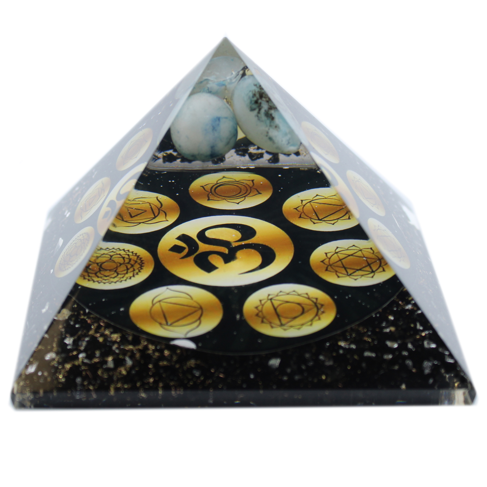 Orgonite Pyramid – Midnight Om Chakra – 90mm