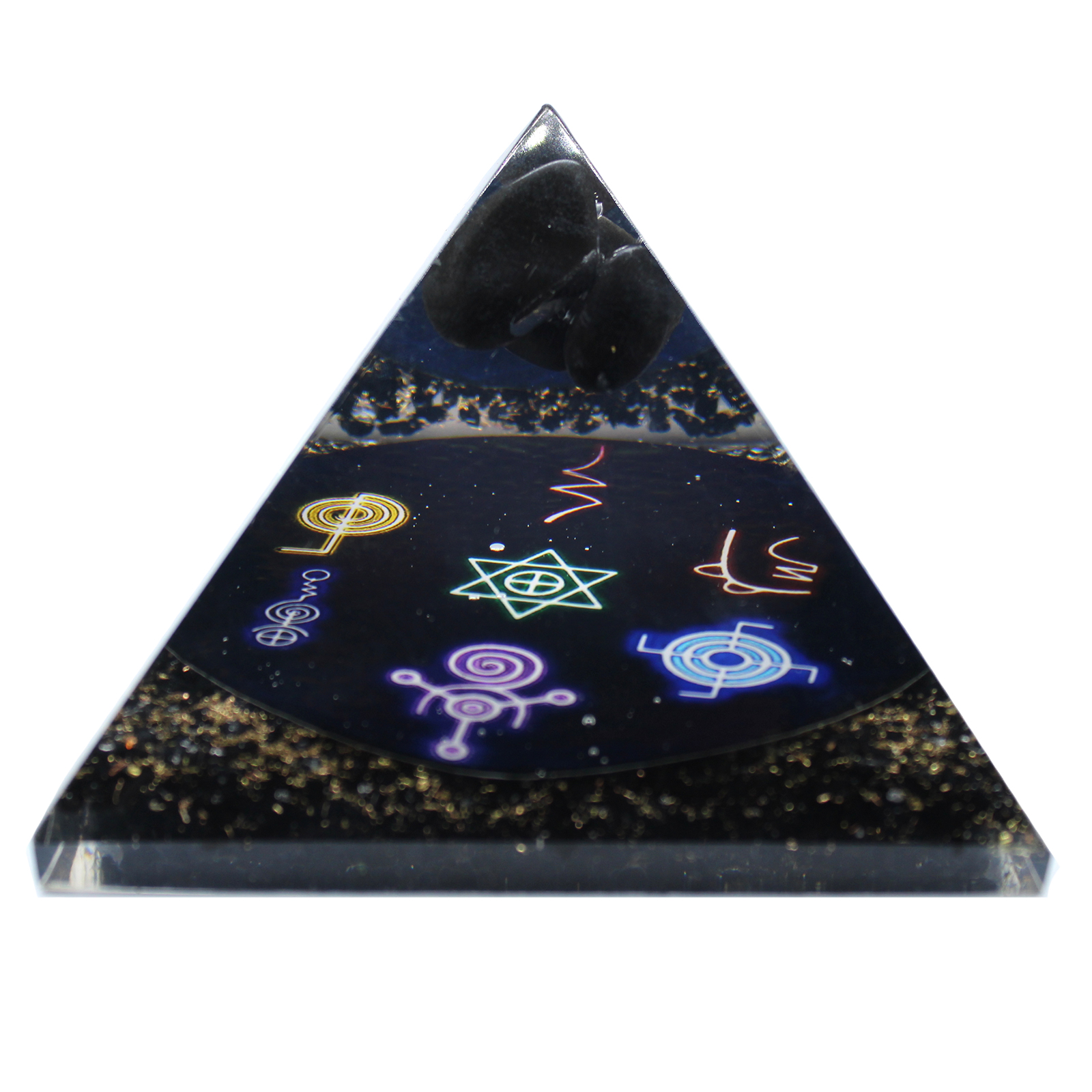 Orgonite Pyramid – Midnight Reiki – 90mm
